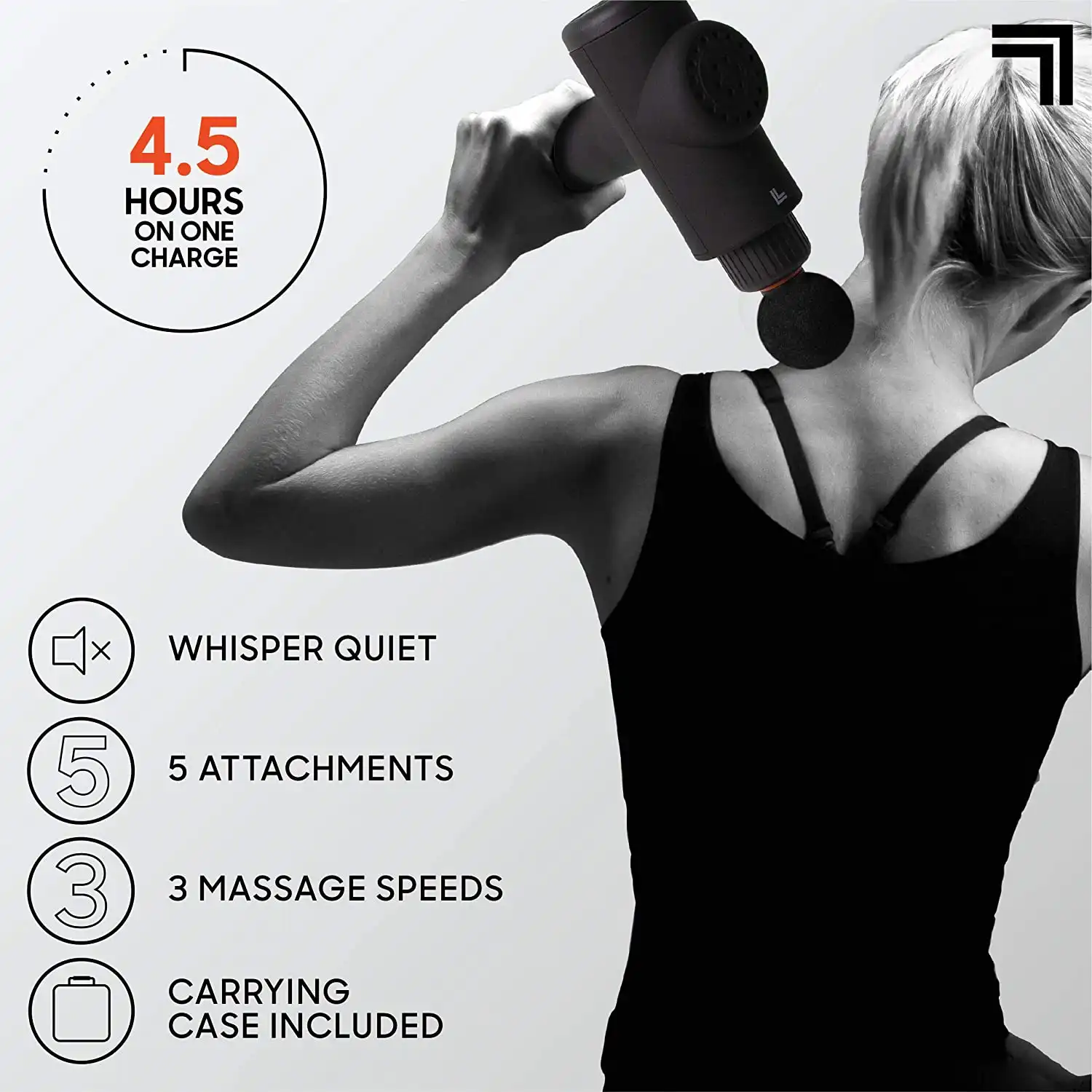 HARPER IMAGE Powerboost Percussion Muscle Massage Gun